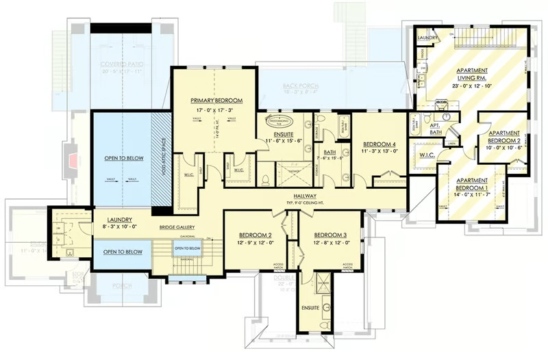 The Habor upper level floor plan